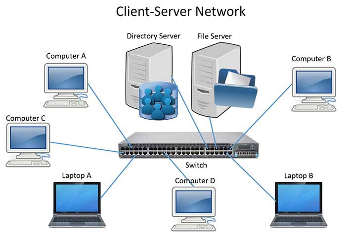ویژگی های شبکه های Client Server