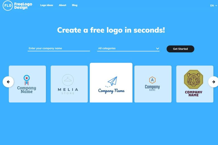 لوگو ساز آنلاین Free Logo Design یکی ابزارهای ساخت لوگو 