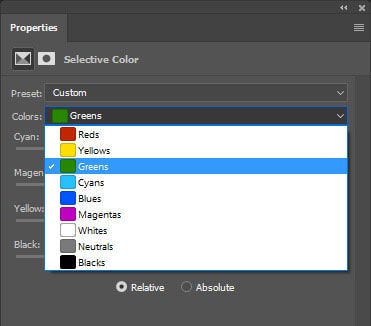 تنظیم رنگ در فتوشاپ : استفاده از Selective Color برای درجه بندی رنگ بسیار دقیق 