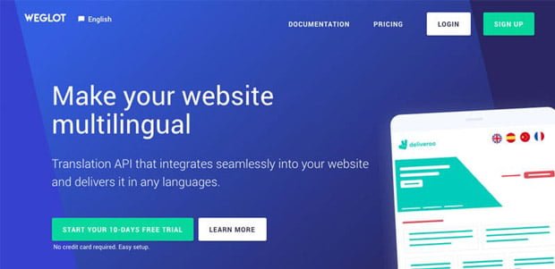 Weglot (بهترین افزونه های چند زبانه کردن خودکار سایت در وردپرس)