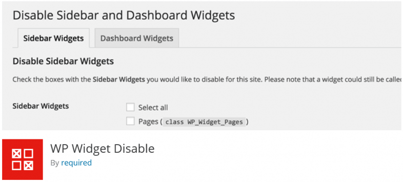 WP Widget Disable