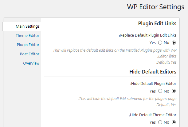 تنظیمات اولیه افزونه WP Editor