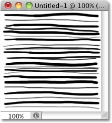  رسم خطوط افقی در سند با استفاده از Brush  انتخابی